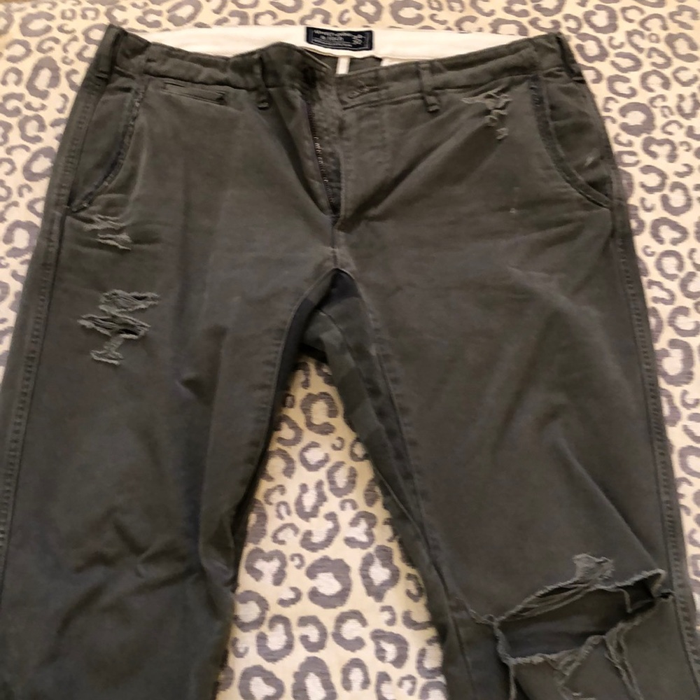 Men’s casual slacks distressed